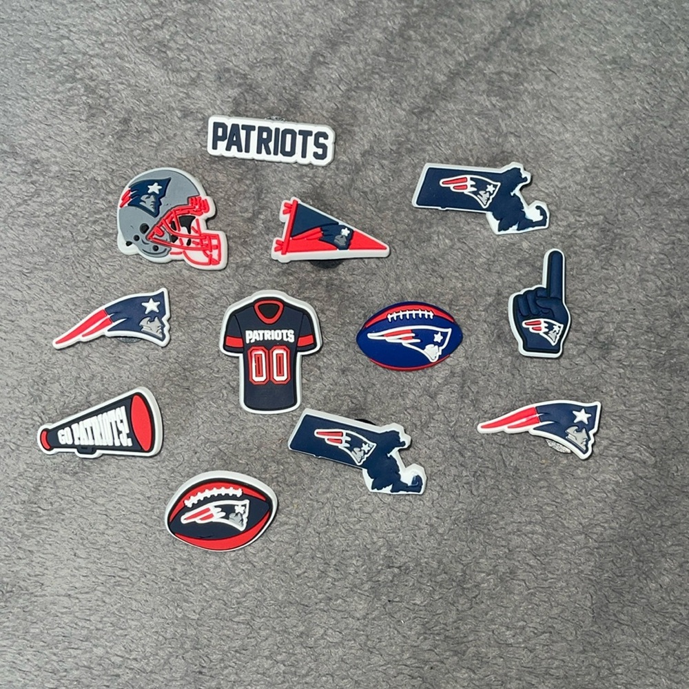 New England Patriots football Croc charms new set of 12